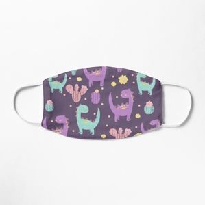 Cute Mix For Dinosaurs And Cactus Flowers Mask